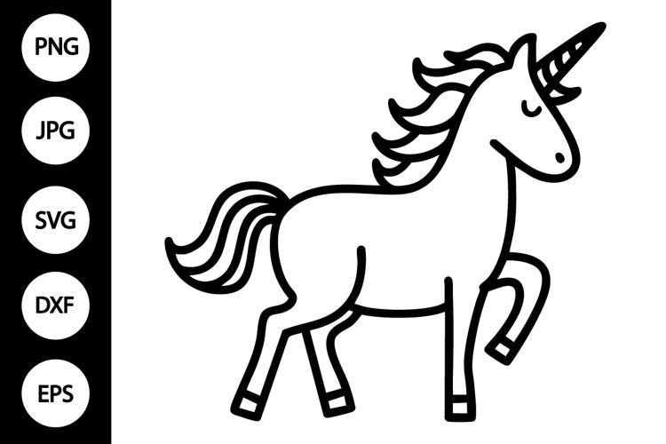 Silhouette Unicorn Clipart Image 17