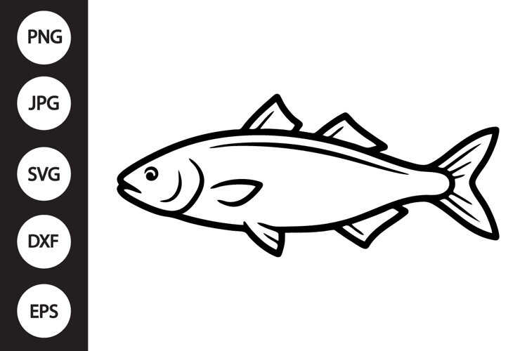Mullet Fish SVG example image 1