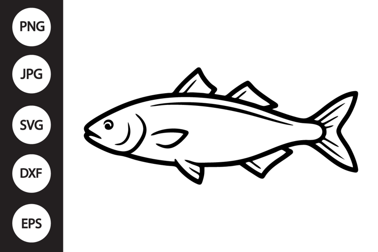 Mullet Fish SVG