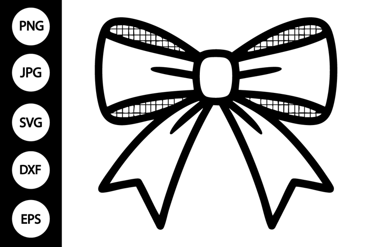 Ribbon Bow Outline SVG, Coloring Page