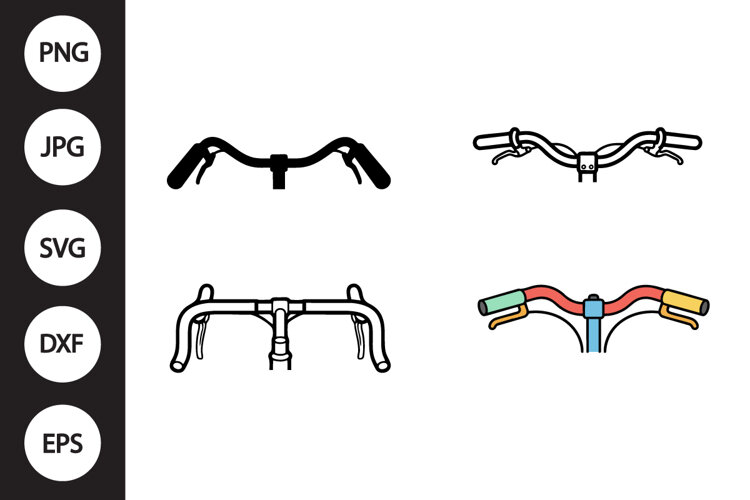 Bicycle Handlebar SVG, Bicycle Handlebar Clipart example image 1