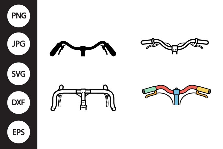 Bicycle Handlebar SVG, Bicycle Handlebar Clipart