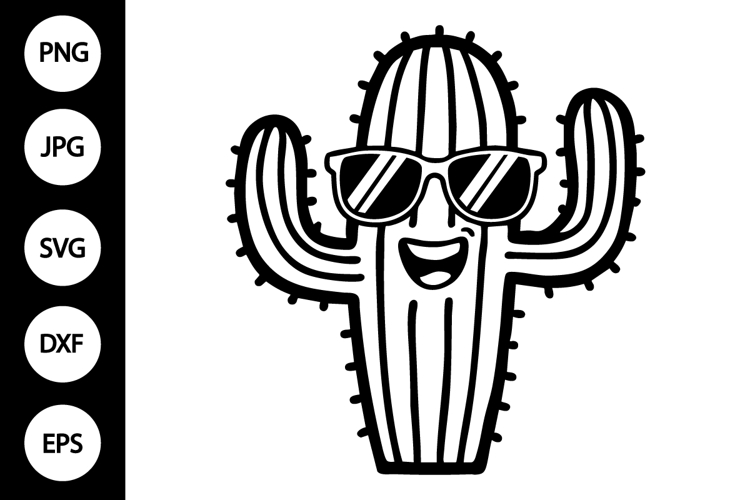 Silhouette Cactus Clipart Image 3
