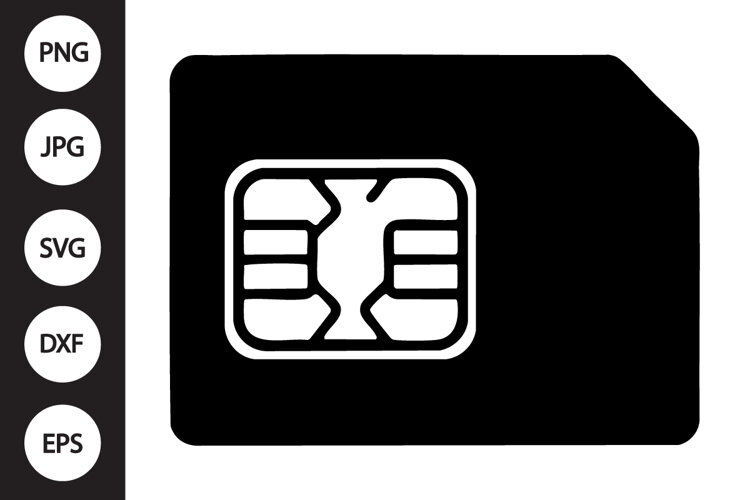 SIM Card SVG example image 1