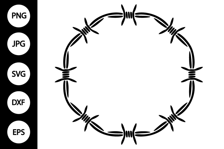 Barbed Wire SVG, Barbed Wire Hexagon SVG