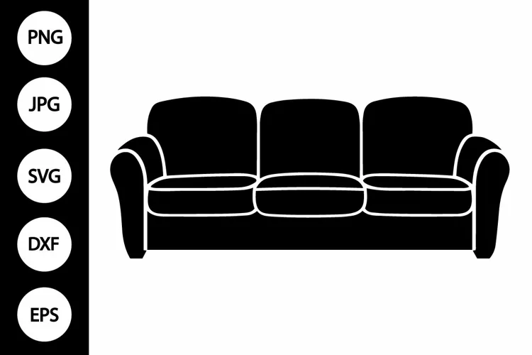 Silhouette Couch Sofa SVG