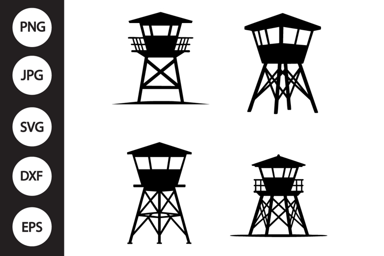 Watch Tower SVG, Watch Tower Clipart