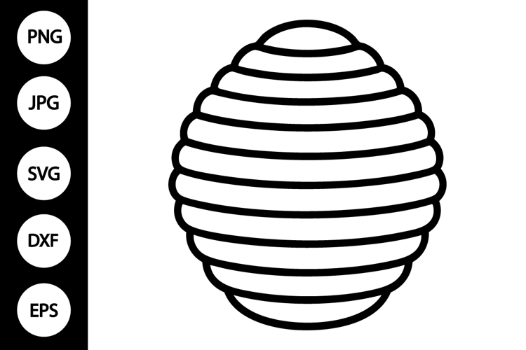 Bee Hive Outline SVG, Coloring Page