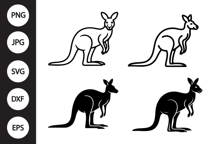 Kangaroo SVG, Kangaroo Clipart example image 1