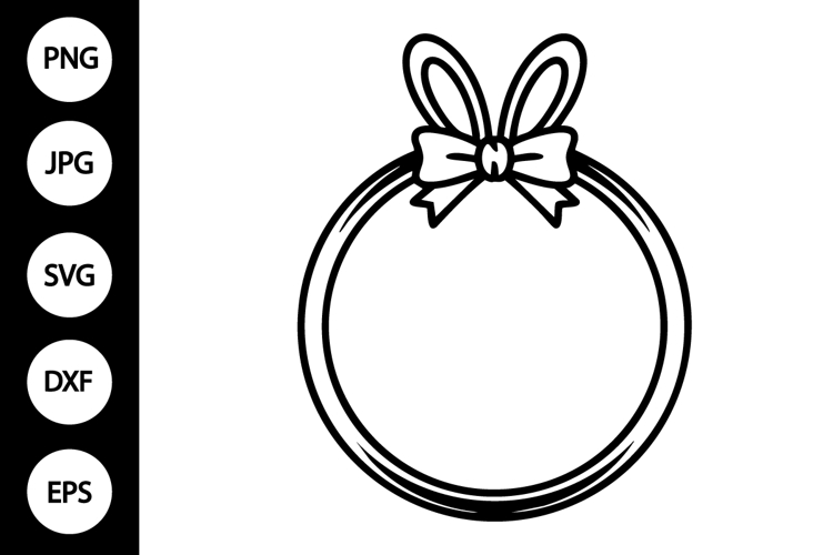 Spring Bow Frame SVG