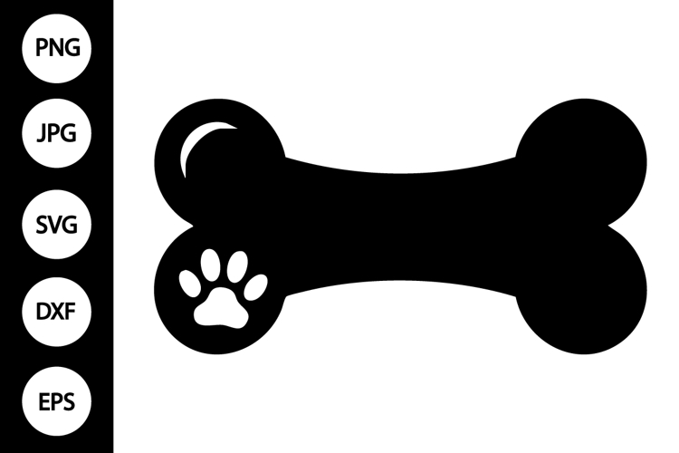 Dog Bone Silhouette Image 2