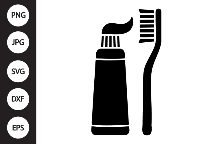 Toothbrush with Toothpaste SVG