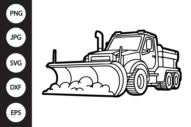 Snow Plow Truck SVG