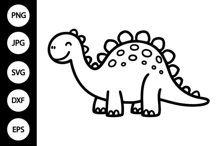 Silhouette Dinosaur Clipart Image 3