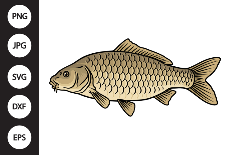 Carp Fish SVG example image 1