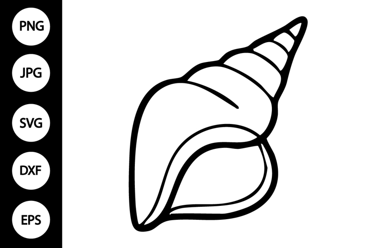 Seashell Outline SVG