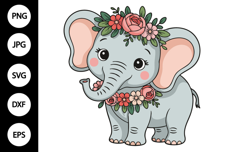 Baby Elephant SVG