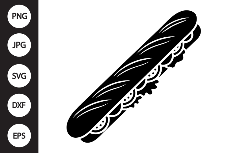Baguette Sandwich SVG