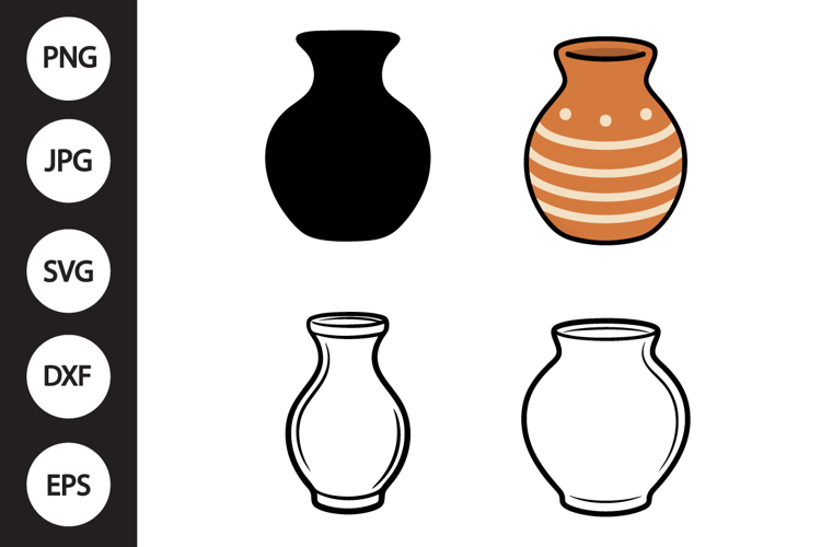 Pottery Vase SVG, Pottery Vase Clipart