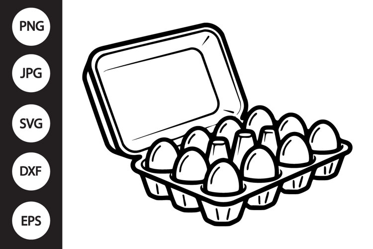 Egg Carton SVG example image 1