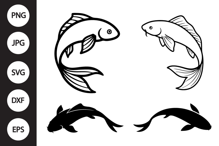 Japanese Fish SVG, Japanese Fish Clipart