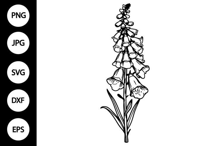Flower Clipart Black And White Image 15