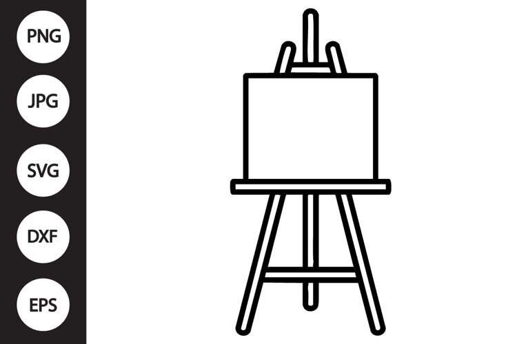 Easel Outline SVG, Coloring Page example image 1