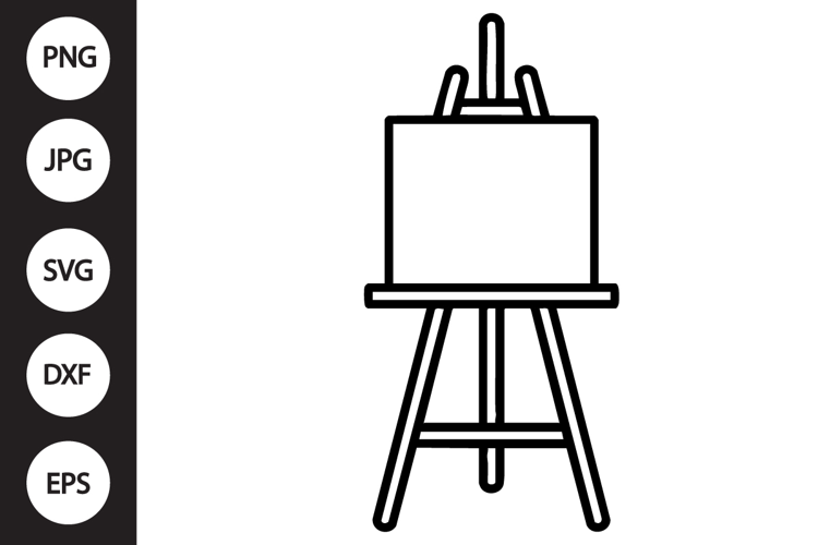 Easel Outline SVG, Coloring Page