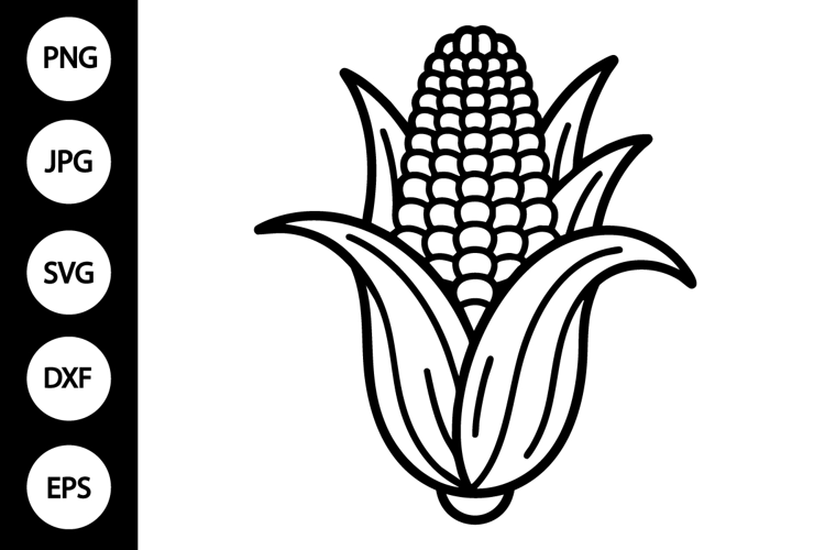 Corn Outline SVG, Coloring Page