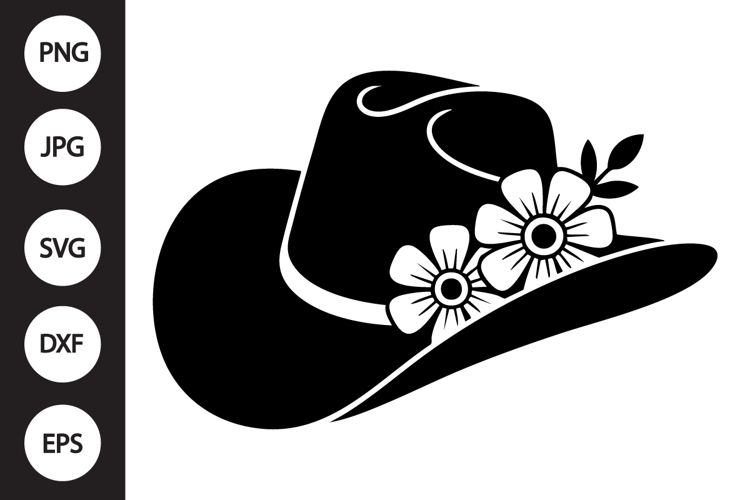Cowboy Hat Flowers SVG