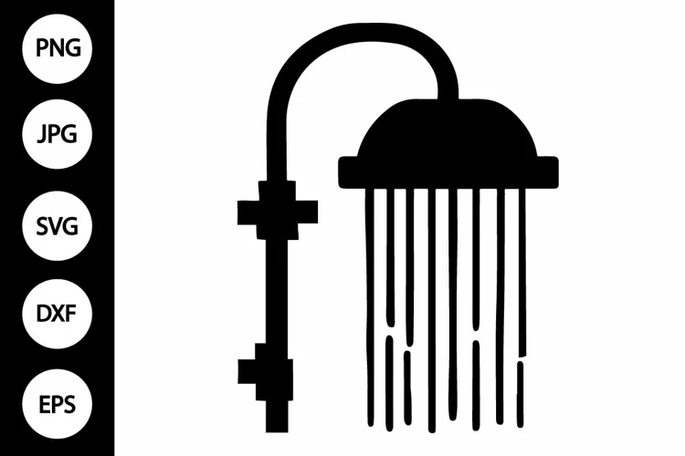 Silhouette Showerhead SVG