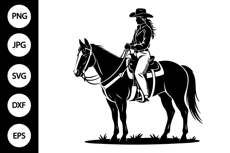 Cowgirl Rider SVG