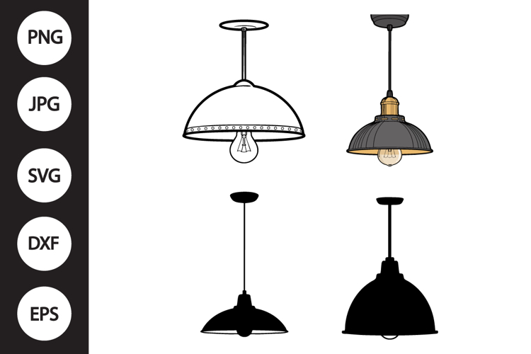 Industrial Pendant Light SVG