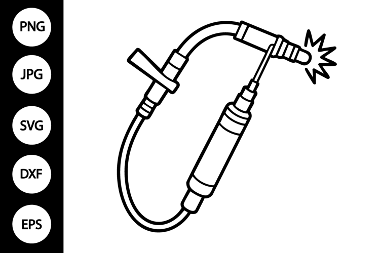 Welding Torch Outline SVG, Coloring Page