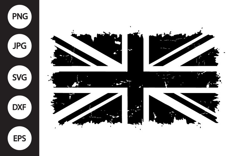 Distressed UK Flag SVG