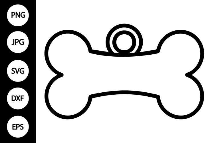 Dog Bone Silhouette Image 2