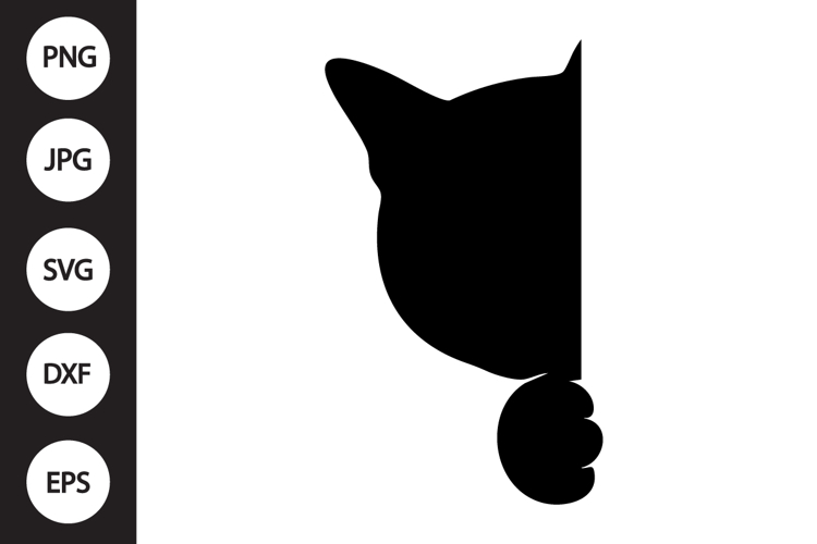 Cat Peeking Svg Image 17