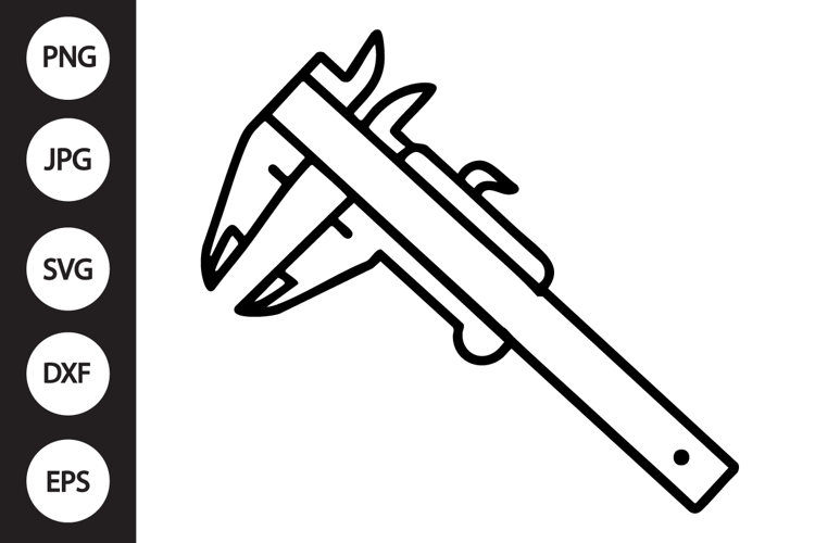 Caliper Outline SVG, Coloring Page