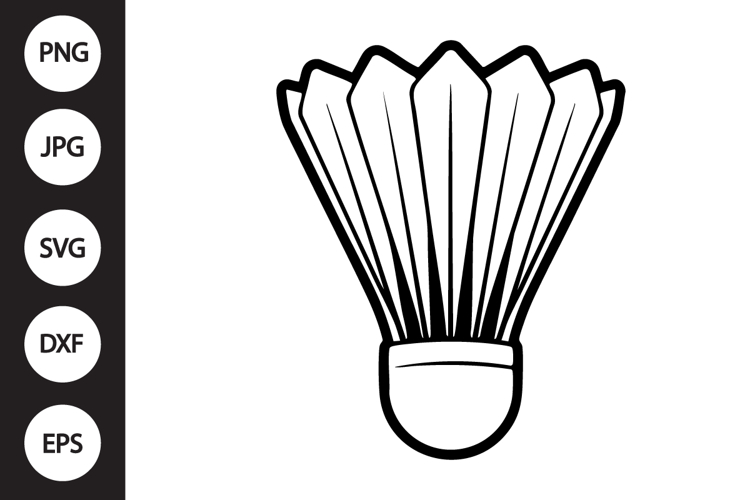 Badminton Shuttlecock SVG example image 1