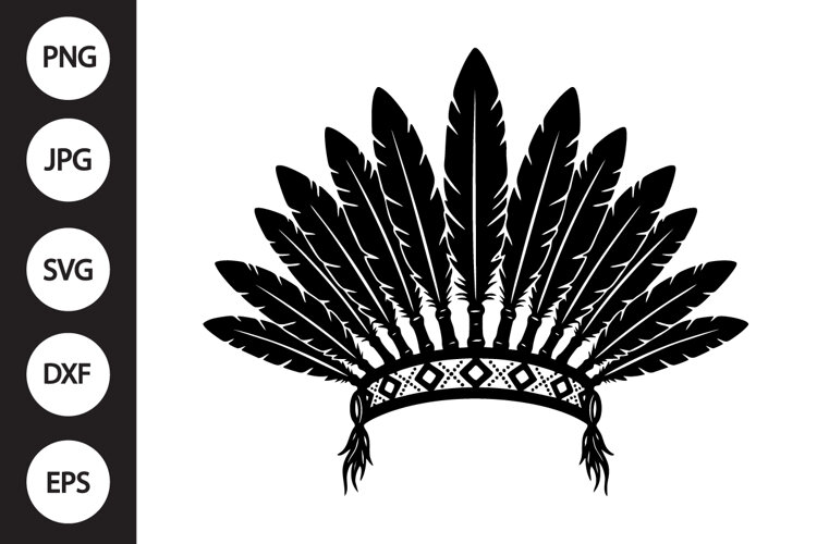 Native American Headdress SVG example image 1