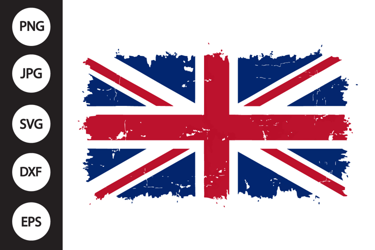 Distressed UK Flag SVG