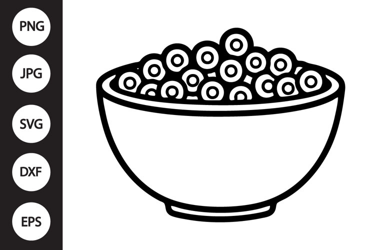 Cereal Bowl SVG example image 1