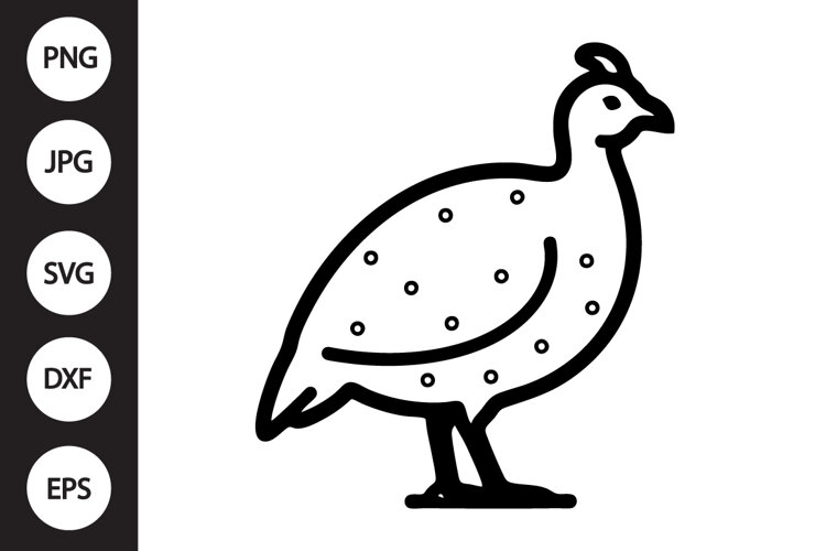 Guinea Fowl SVG example image 1