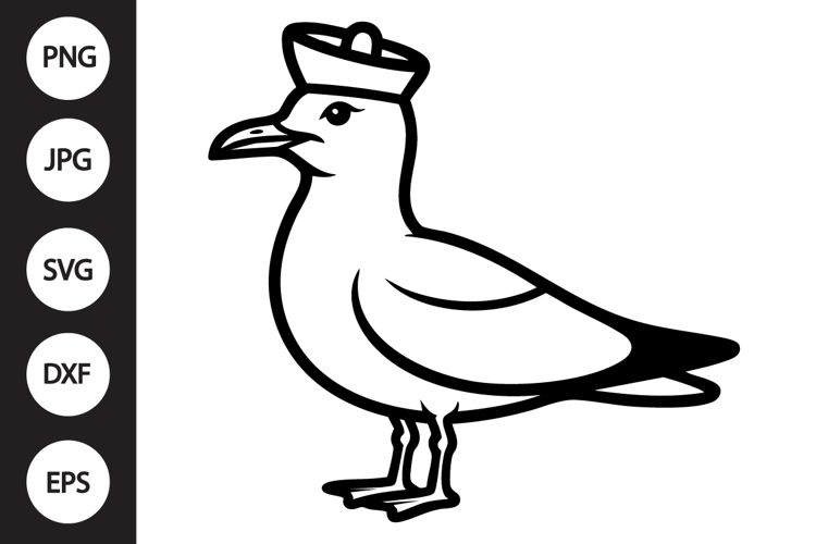 Seagull Clipart Image 24