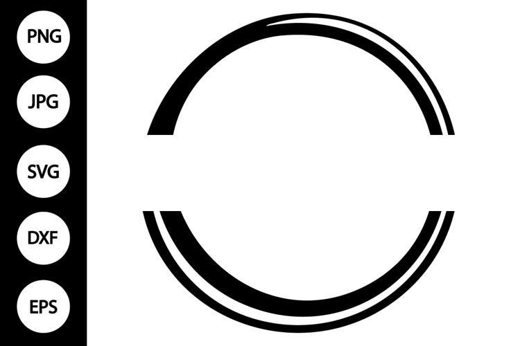 Circle Split Frame SVG