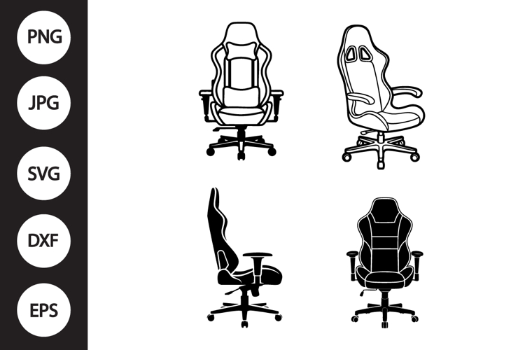 Gaming Chair SVG, Gaming Chair Clipart example image 1