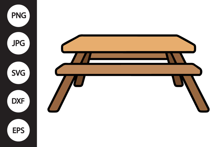 Picnic Table Clipart Image 5