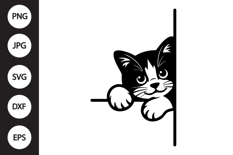Cat Peeking Svg Image 22