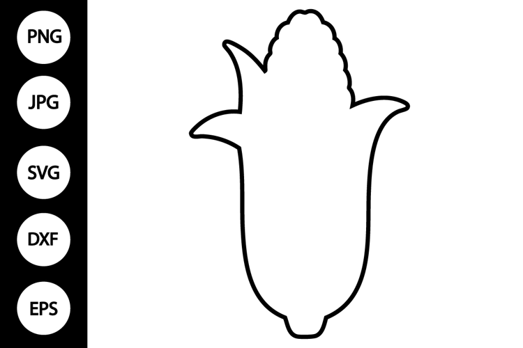 Corn Outline SVG, Coloring Page