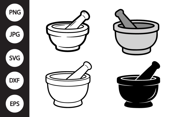Mortar And Pestle SVG, Mortar And Pestle Clipart